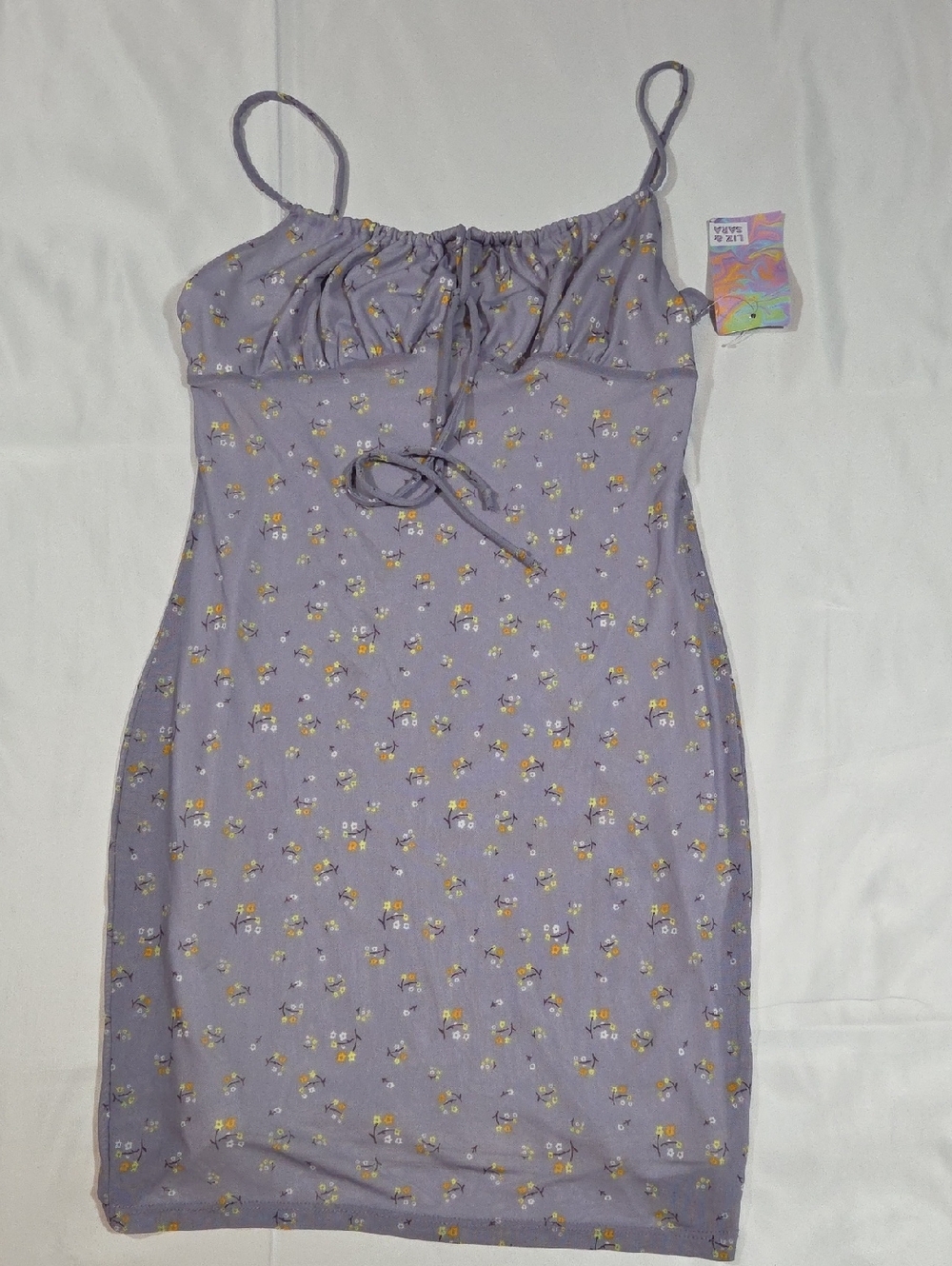 NWT Liz And Sara Floral Spaghetti Strap Dress Size Large